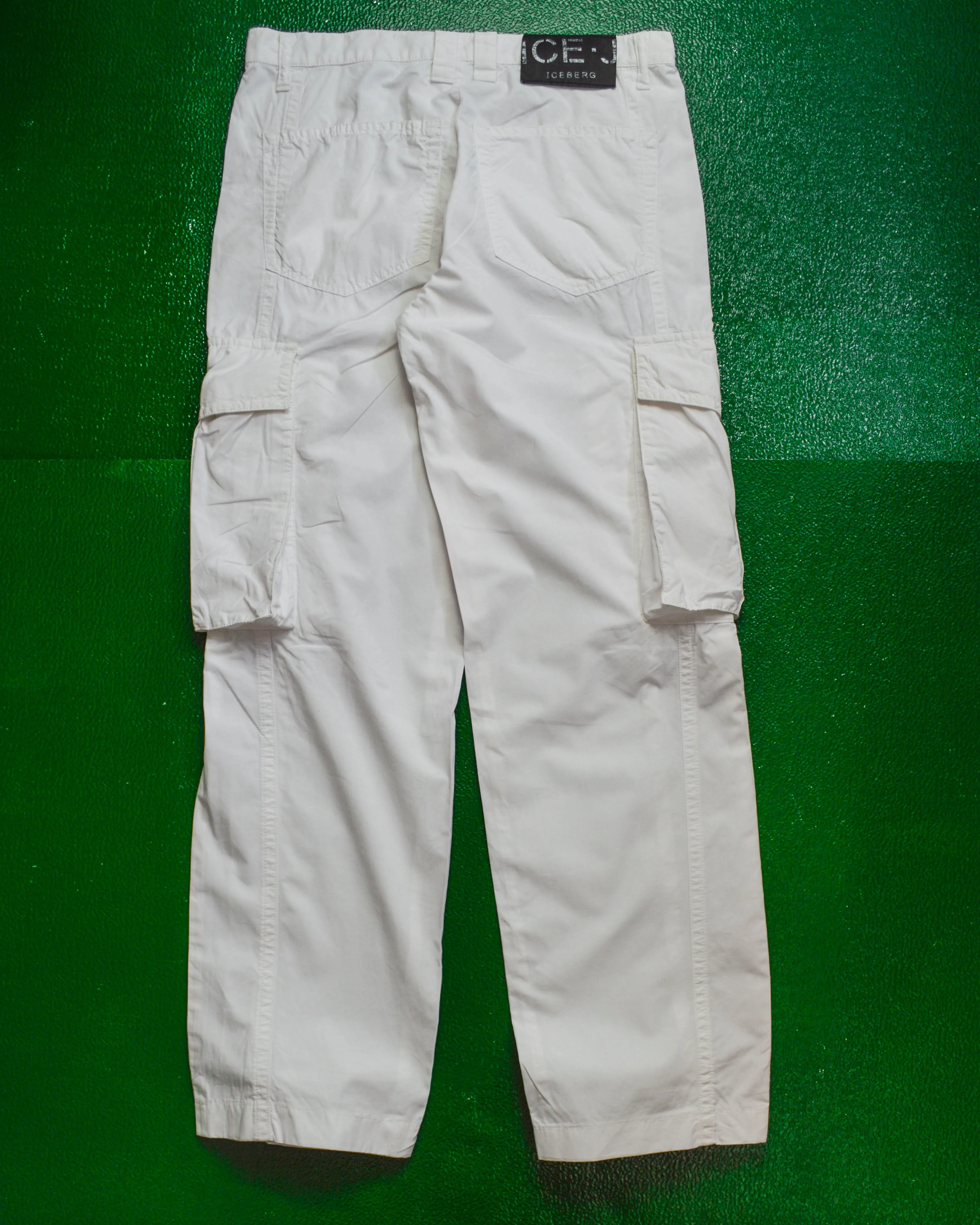 White Panelled Cargo Pants (28~30)