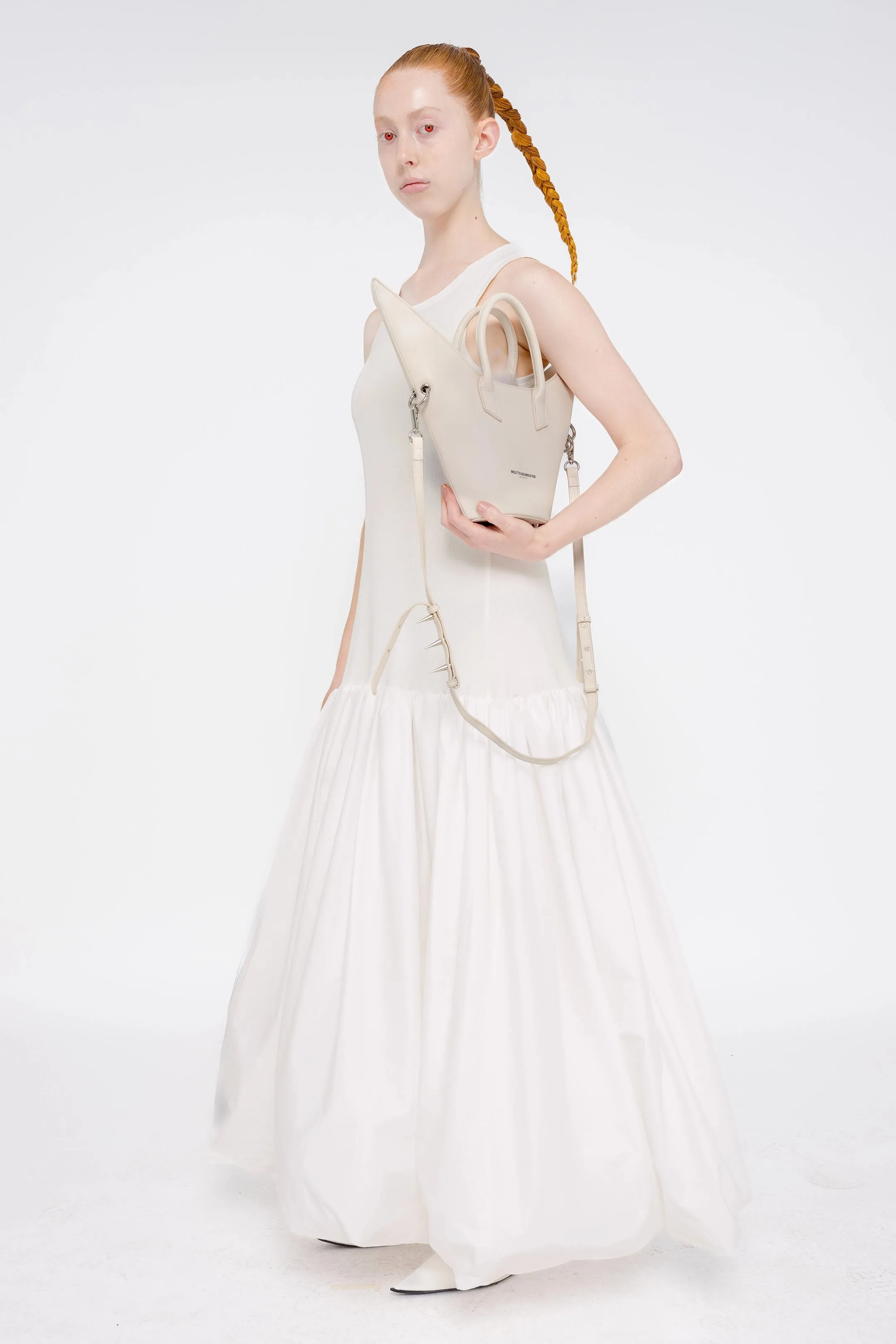 WHITE PUFFLE TANK DRESS