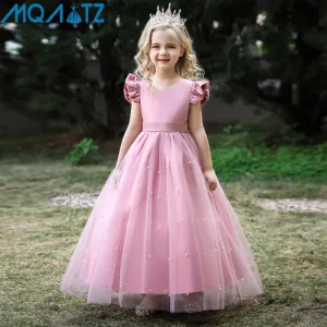 White Tulle Flower Girls Dress