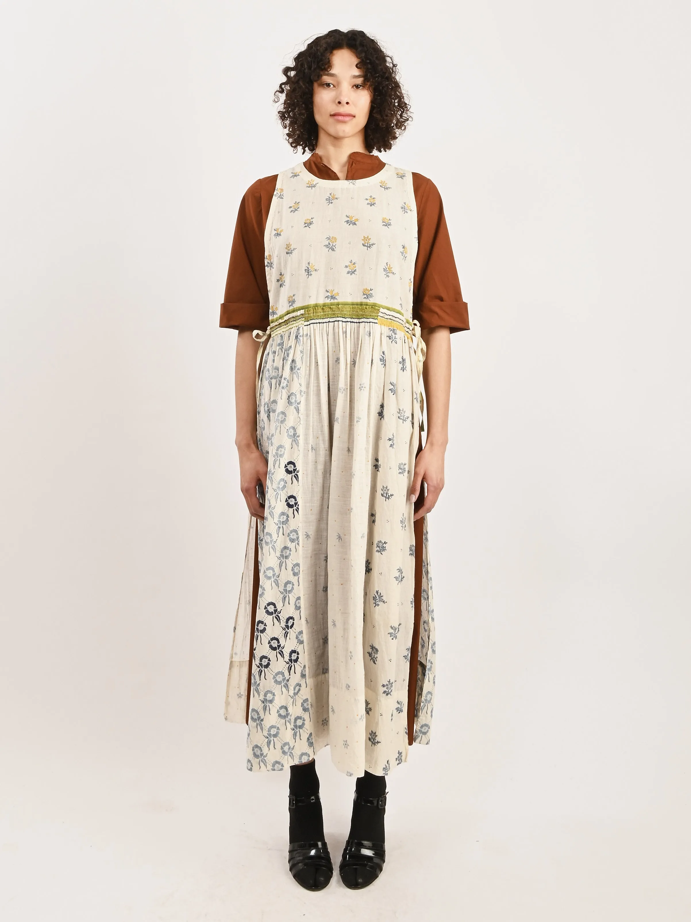 White/Multi Apron Dress