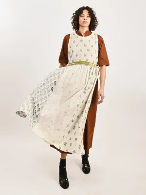 White/Multi Apron Dress