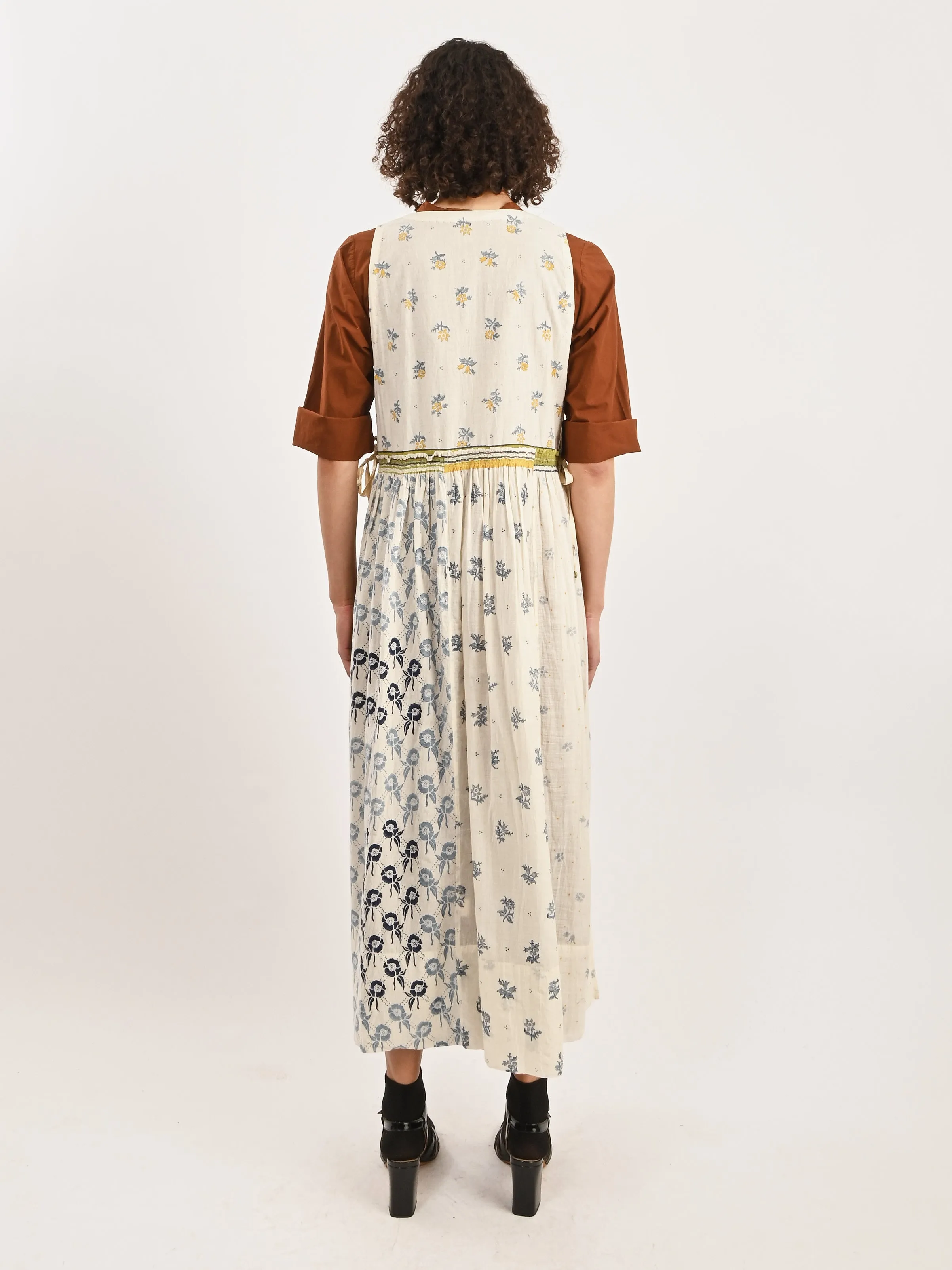 White/Multi Apron Dress