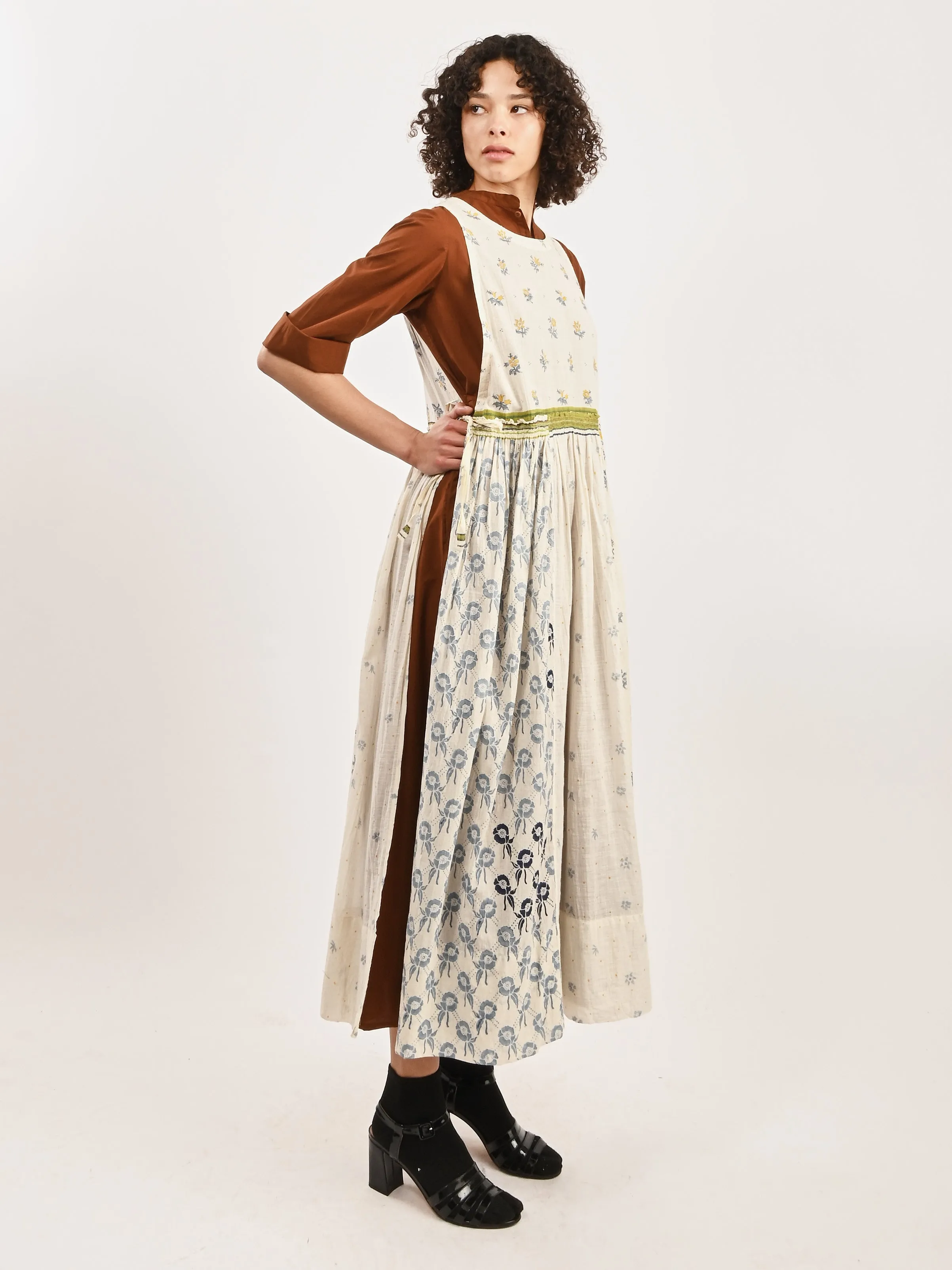 White/Multi Apron Dress