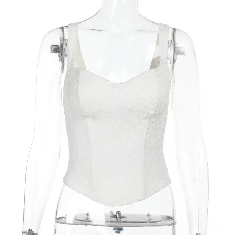 Wholesale Women's Simple Style Classic Style Lace Lace Tank Tops