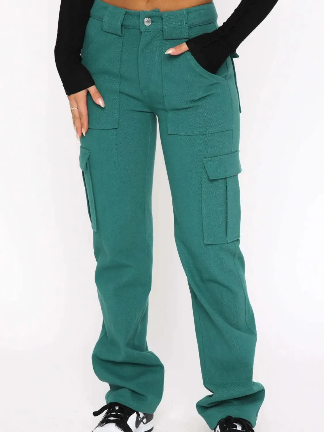 'Wisteria' High Waisted Cargo Pants