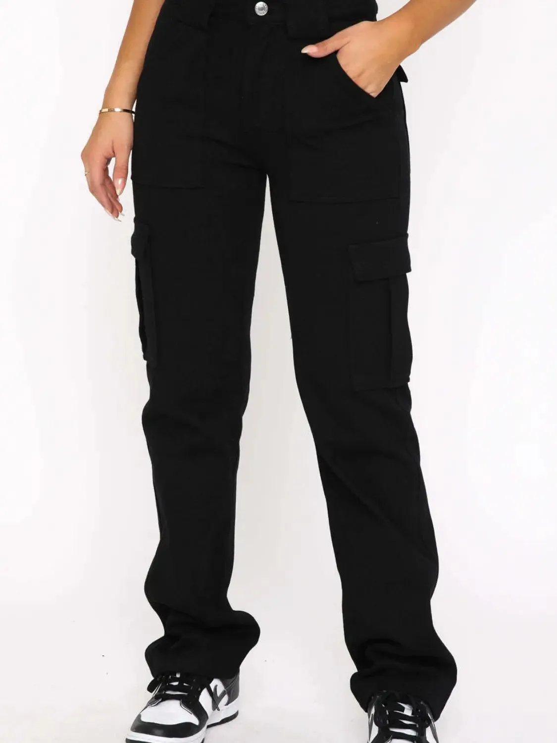 'Wisteria' High Waisted Cargo Pants