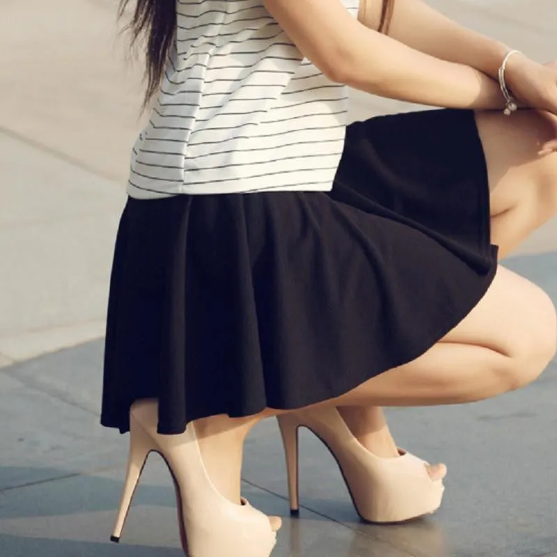 Woman Shorts Skirt Fashion High Waist Office Lady Skirts Female Elastic Mini Skirt Women Skirt SK004