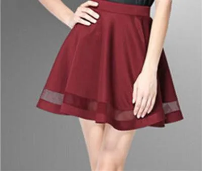 women skirt elastic faldas ladies midi skirt Girls mini Pleated skirts