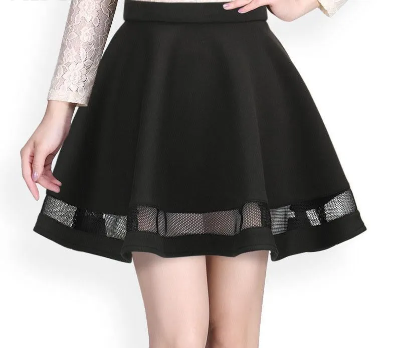 women skirt elastic faldas ladies midi skirt Girls mini Pleated skirts