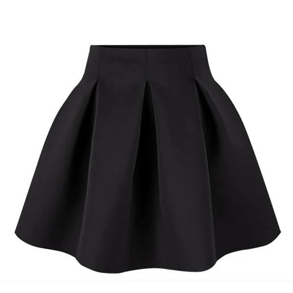 Women Skirt Space Cotton Black Mini Short Skirt Fall Witner Skirts Womens Plus Size High Waist Pleated Tutu Skirt