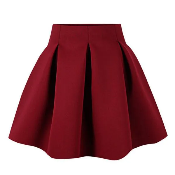 Women Skirt Space Cotton Black Mini Short Skirt Fall Witner Skirts Womens Plus Size High Waist Pleated Tutu Skirt