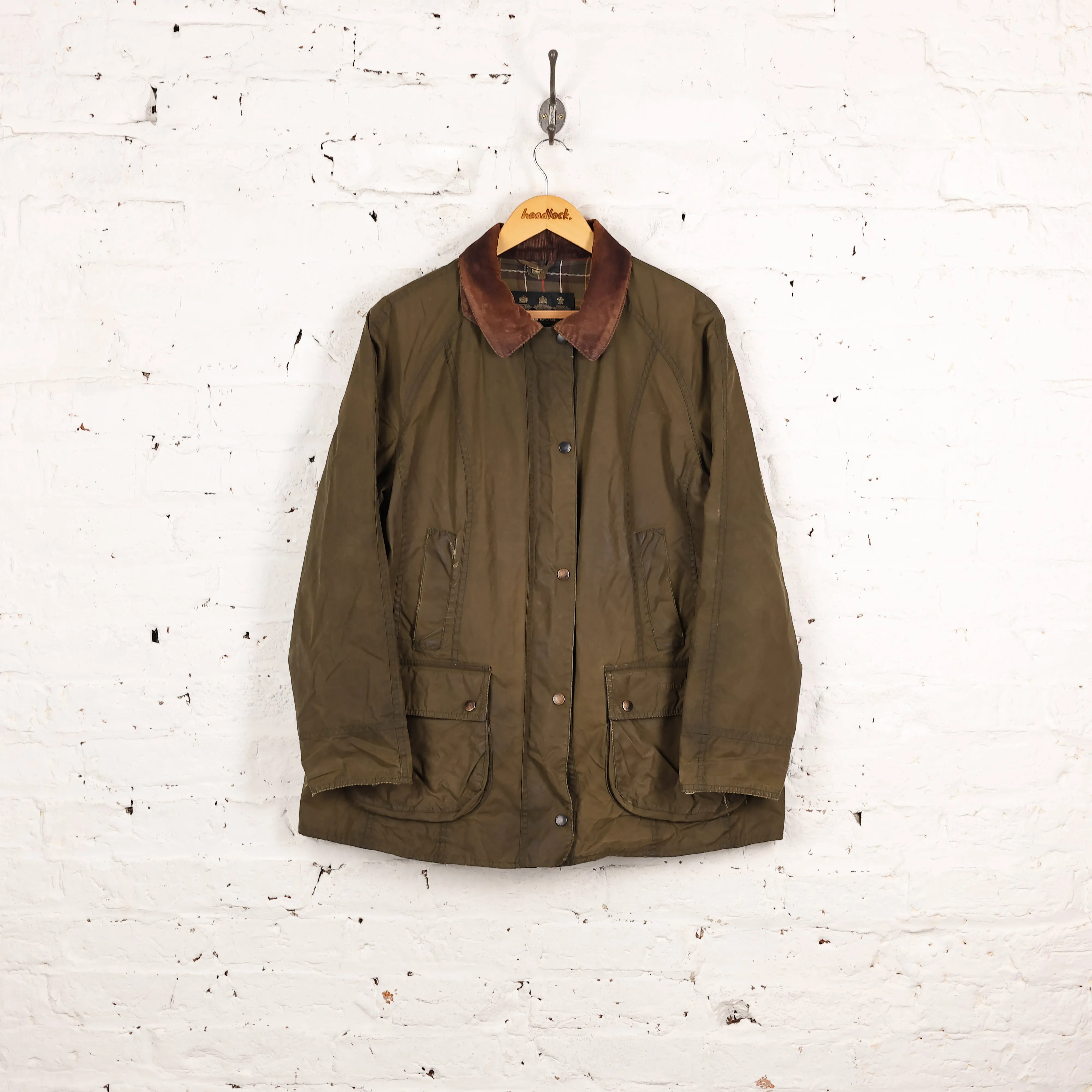 Women's Barbour Beadnell Wax Jacket - Green - Women's XL