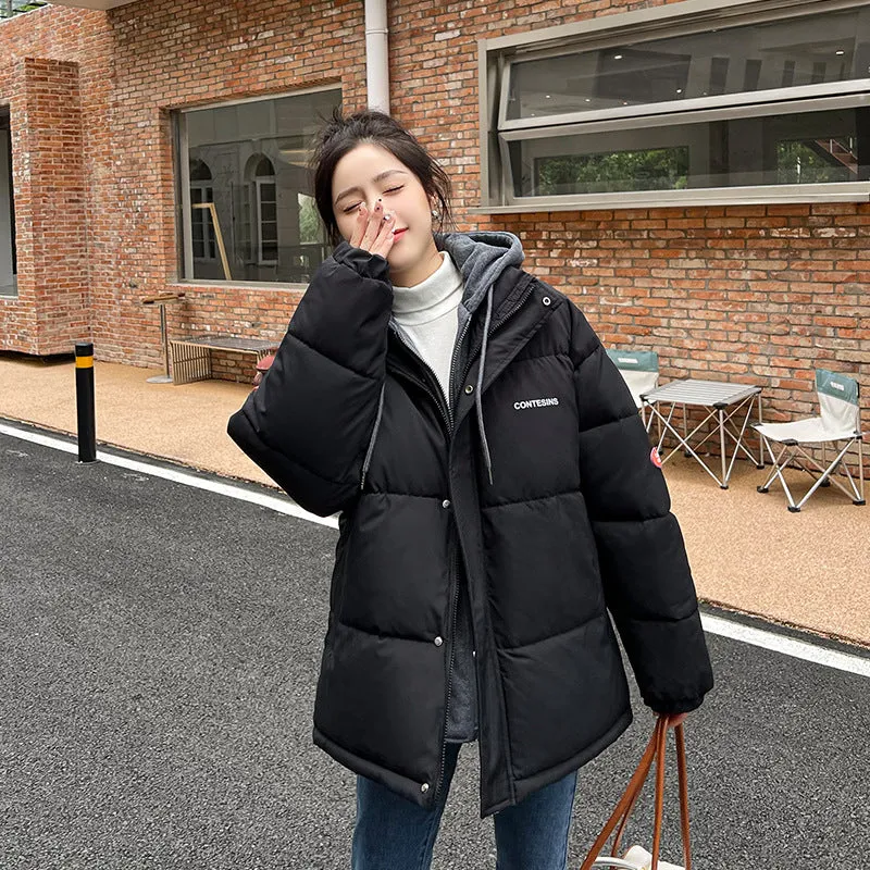 Women's Relaxed-Fit Faux Two-Piece Puffer Jacket for Everyday Use
