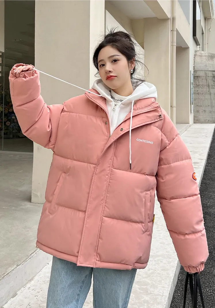 Women's Relaxed-Fit Faux Two-Piece Puffer Jacket for Everyday Use