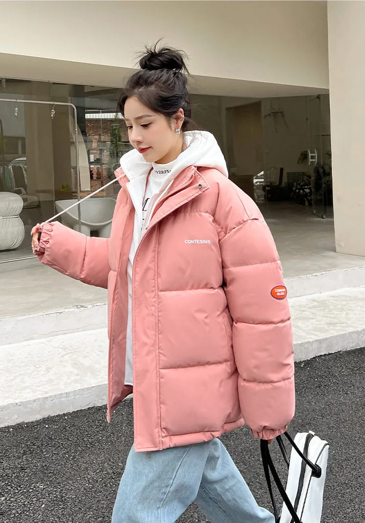 Women's Relaxed-Fit Faux Two-Piece Puffer Jacket for Everyday Use