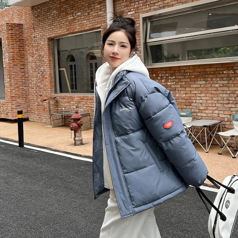 Women's Relaxed-Fit Faux Two-Piece Puffer Jacket for Everyday Use