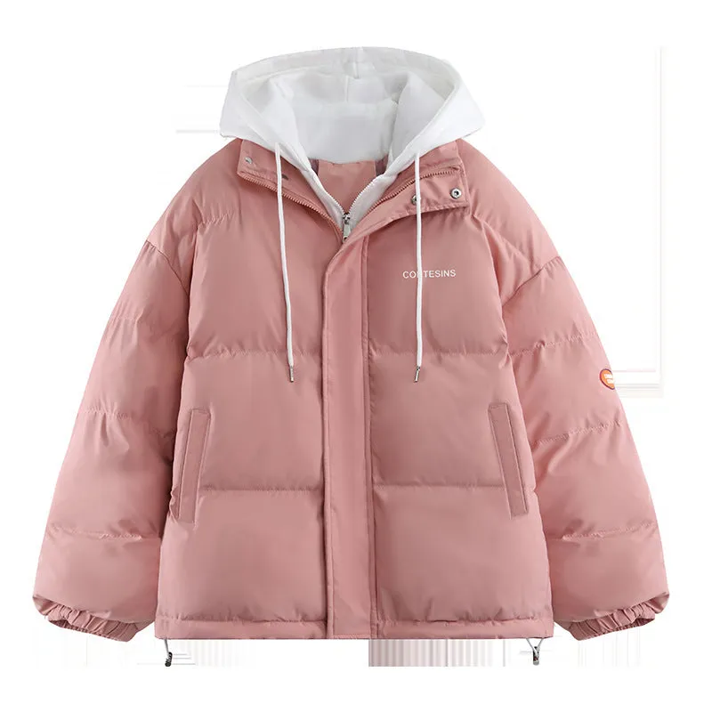 Women's Relaxed-Fit Faux Two-Piece Puffer Jacket for Everyday Use