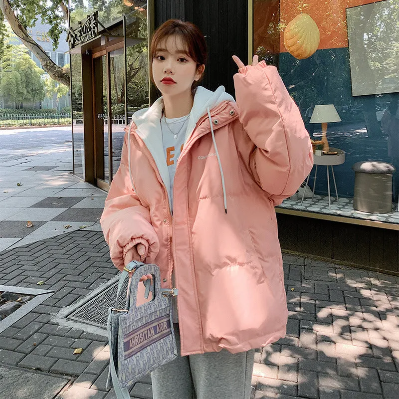 Women's Relaxed-Fit Faux Two-Piece Puffer Jacket for Everyday Use