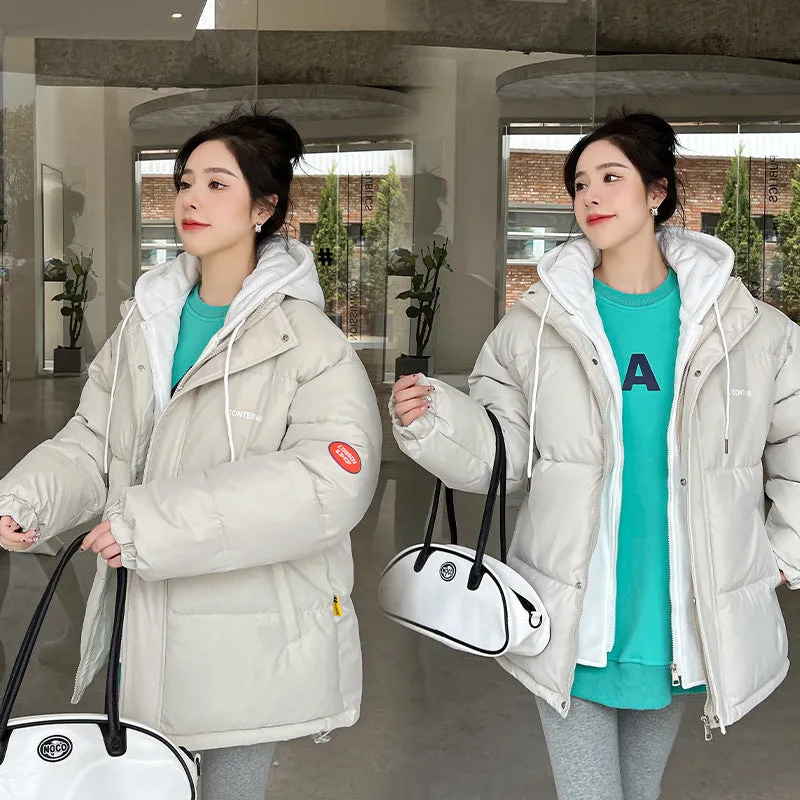 Women's Relaxed-Fit Faux Two-Piece Puffer Jacket for Everyday Use