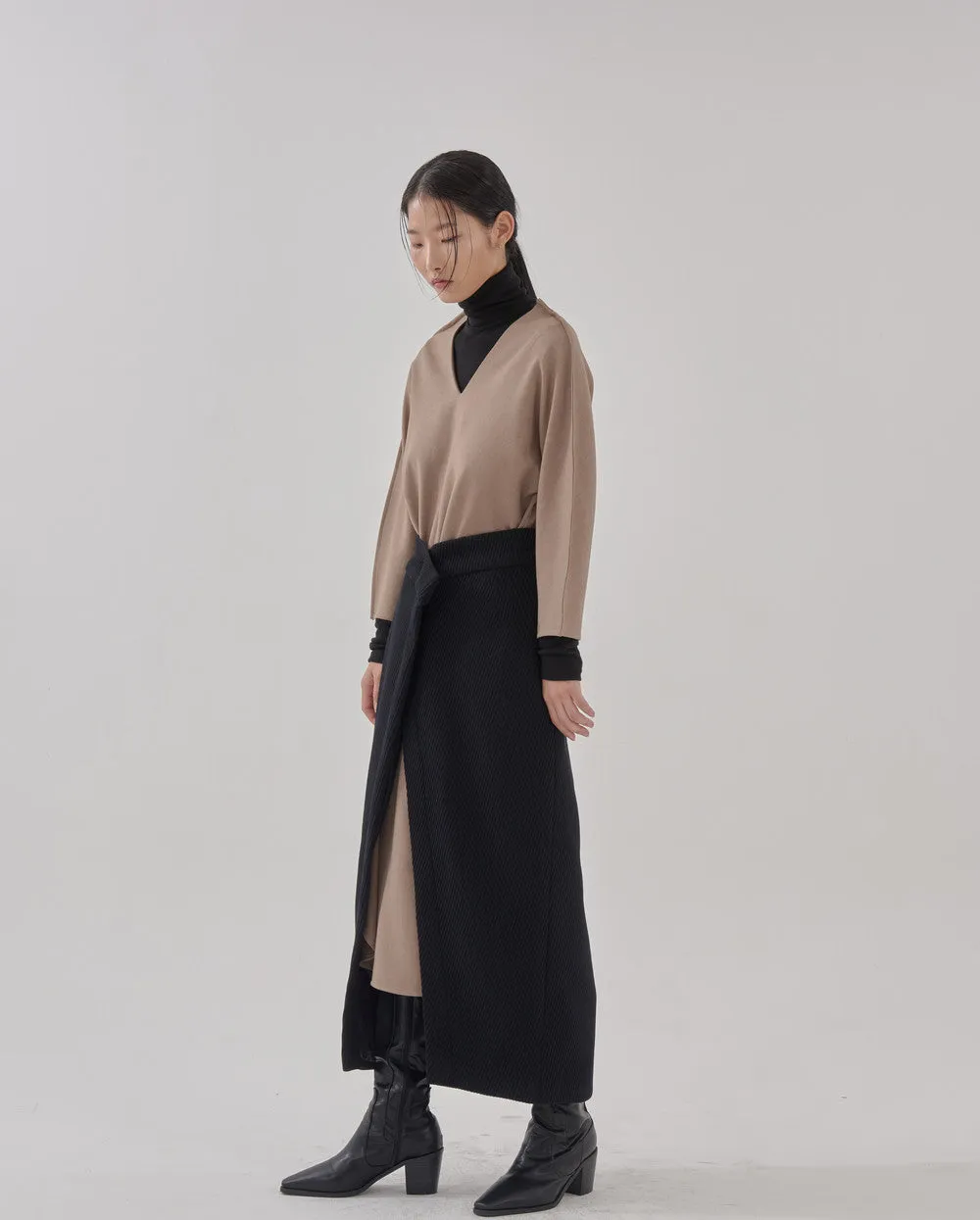 YEOMIM LAYERED SKIRT_BLACK