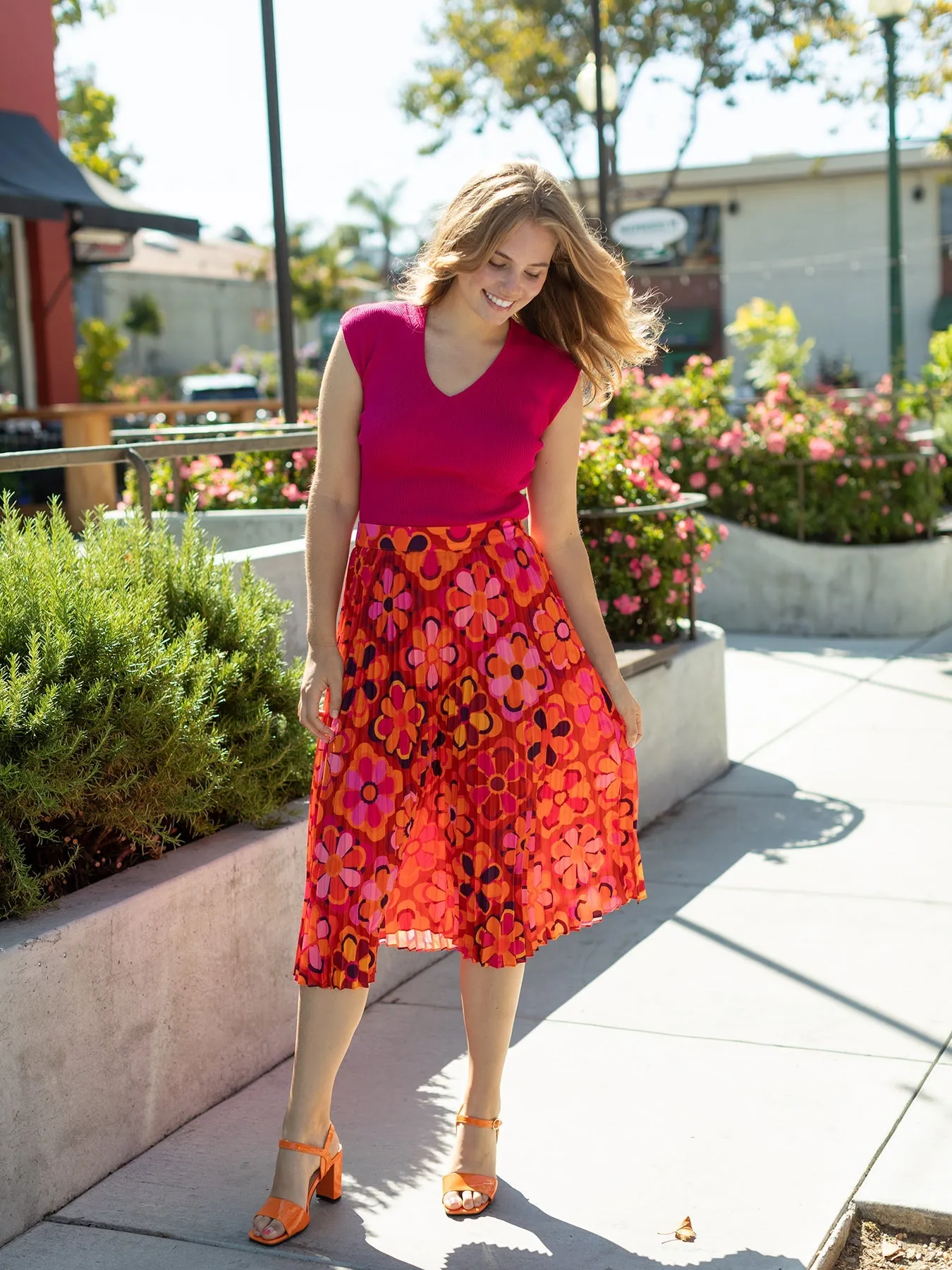 YVETTE pleated skirt Jubilee Pink