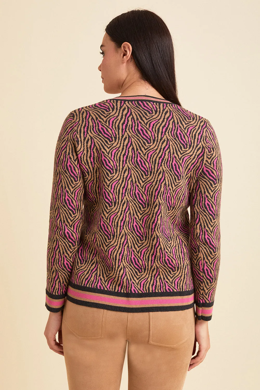 Zebra V Neck - Safari Bound: FINAL SALE