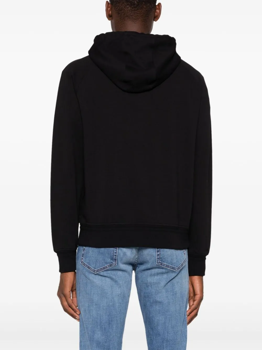 Zegna Zip-Up Hooded Jacket Black